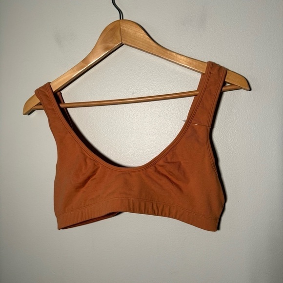 NWOT AERIE ORANGE SCOOP NECK BRALETTE L - Picture 2 of 5